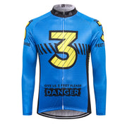 Thriller Rider Sports Abbigliamento per Biciclette Uomo Ciclismo Maglie Manica Lunga(Give Us 3 Feet Please)